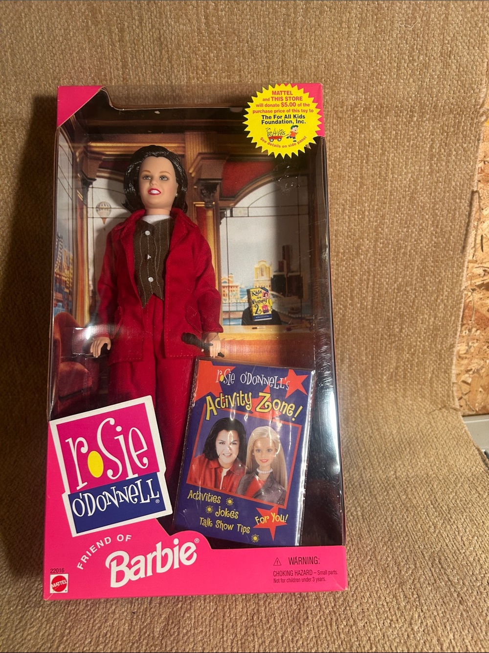 Barbie Rosie O'Donnell Doll in Red Outfit with Brown Vest